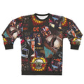 1980s rock bands collage sweatshirt