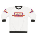 1980s Stark Technologies Computer Graphics Sweatshirt featuring retro gaming and Marvel elements