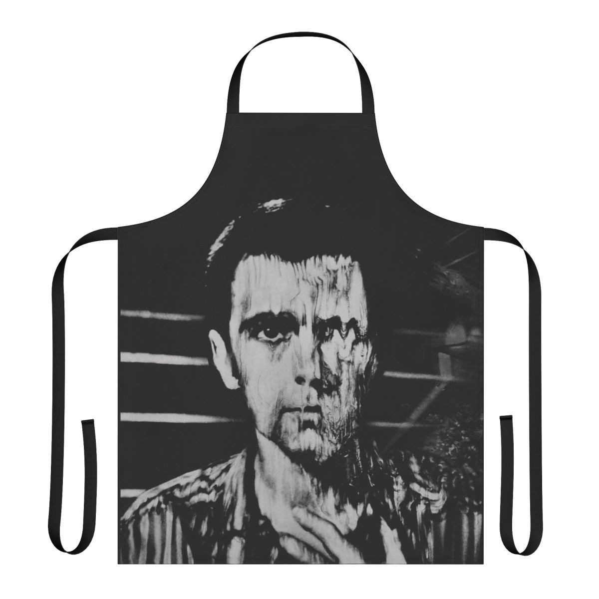 Stylish apron featuring the album artwork from Peter Gabriel's 1980s album "Melt"