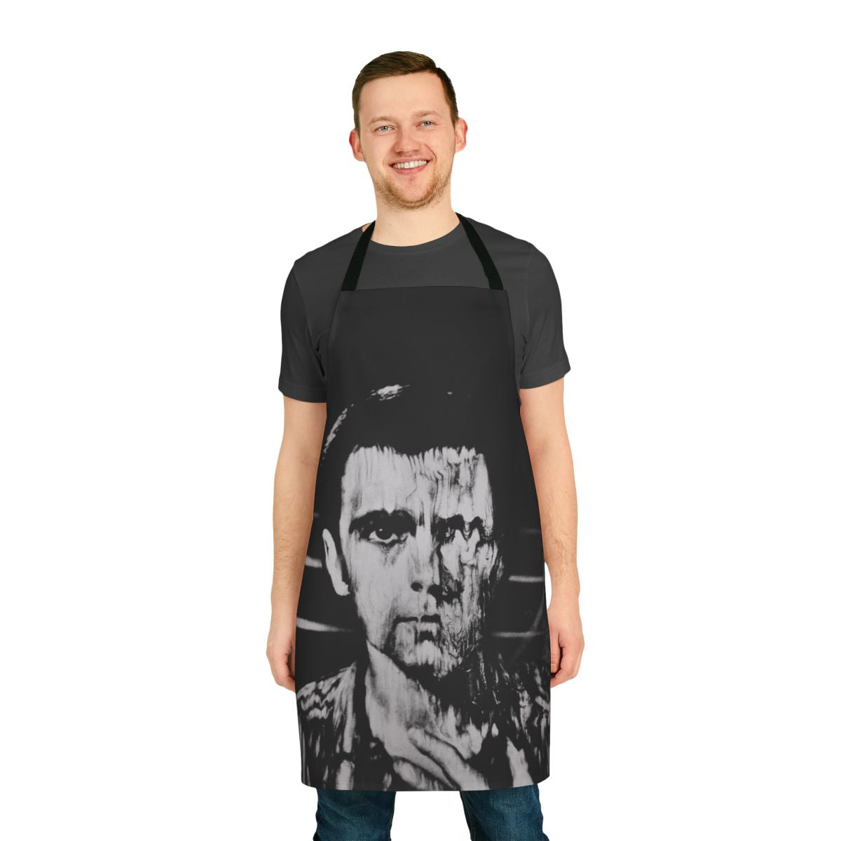 Stylish apron featuring the album artwork from Peter Gabriel's 1980s album "Melt"