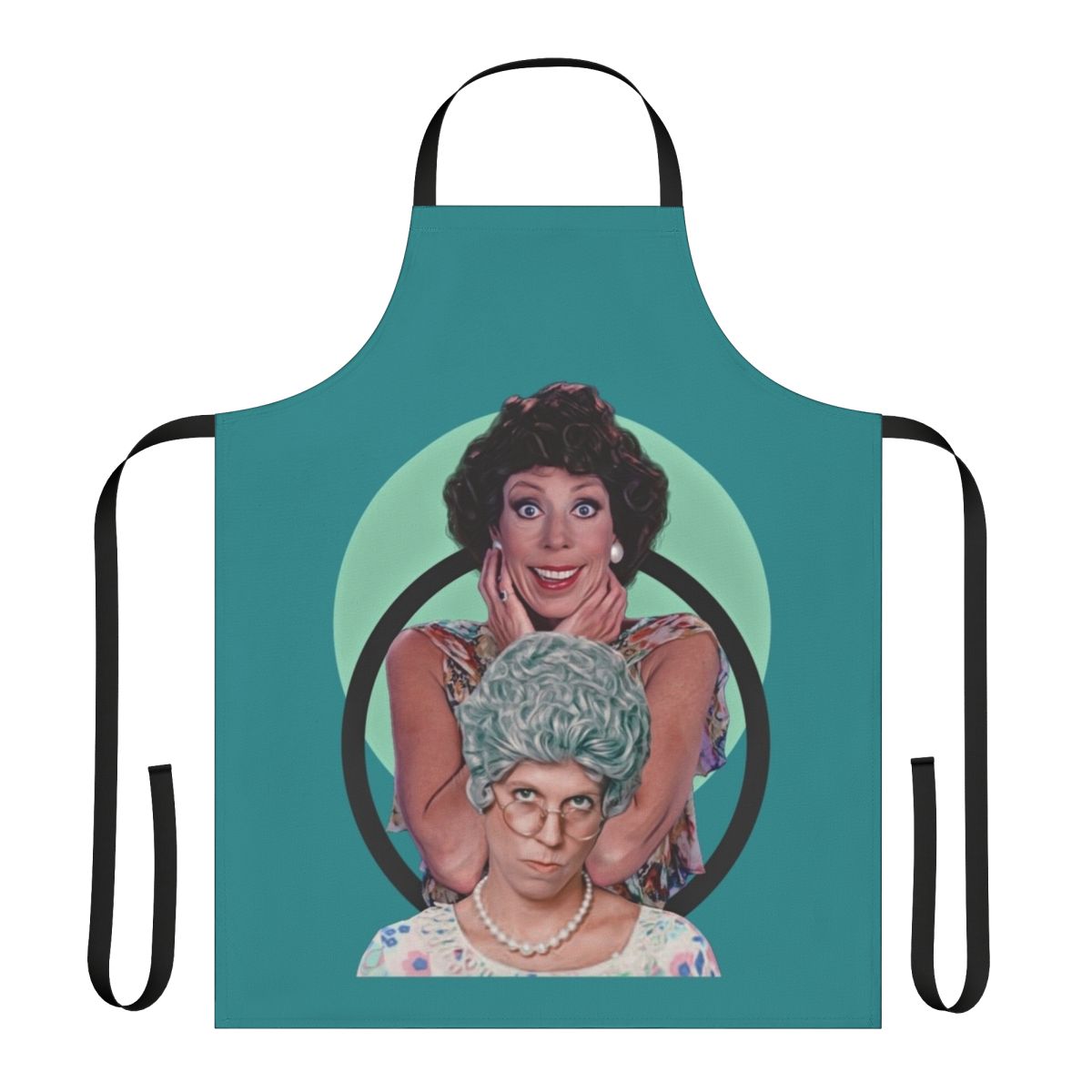 Vintage-style apron featuring characters from the classic 1980s sitcom Mama's Family