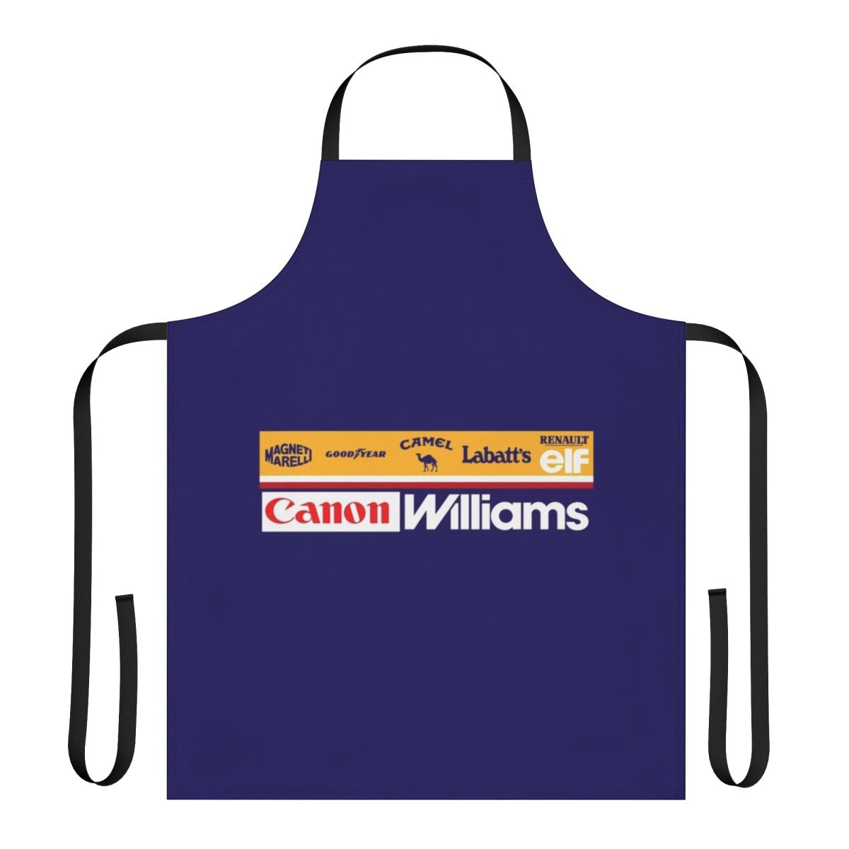 1992 Williams FW14B inspired retro-style motorsport apron with Camel branding