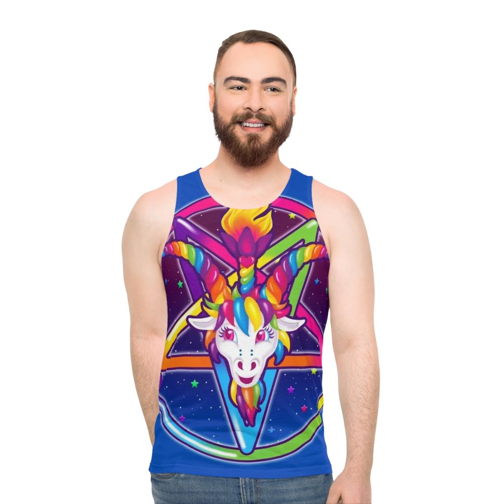 1997 Rainbow Neon Baphomet Unisex Tank Top