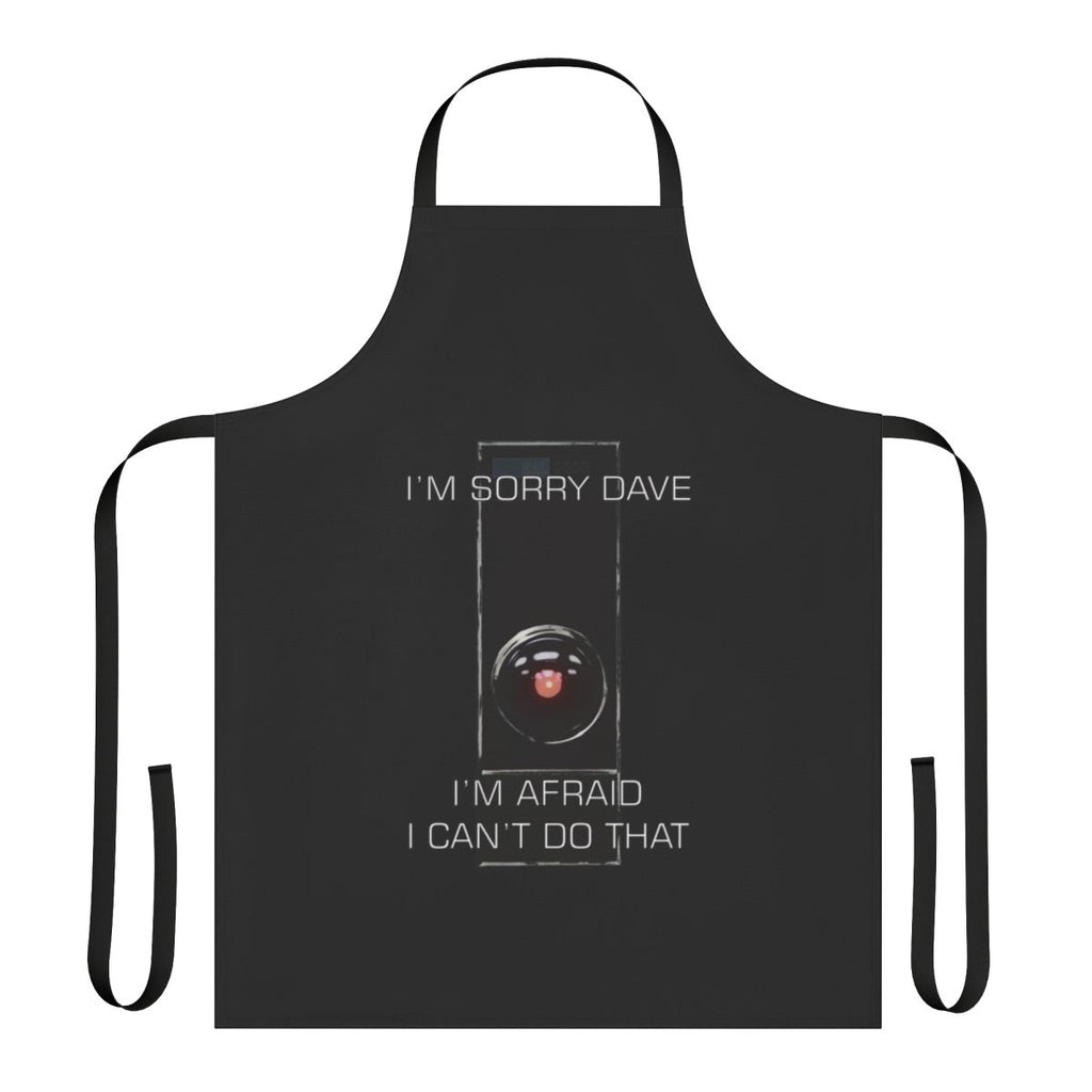 "2001 a Space Odyssey" themed apron with HAL 9000 artificial intelligence design