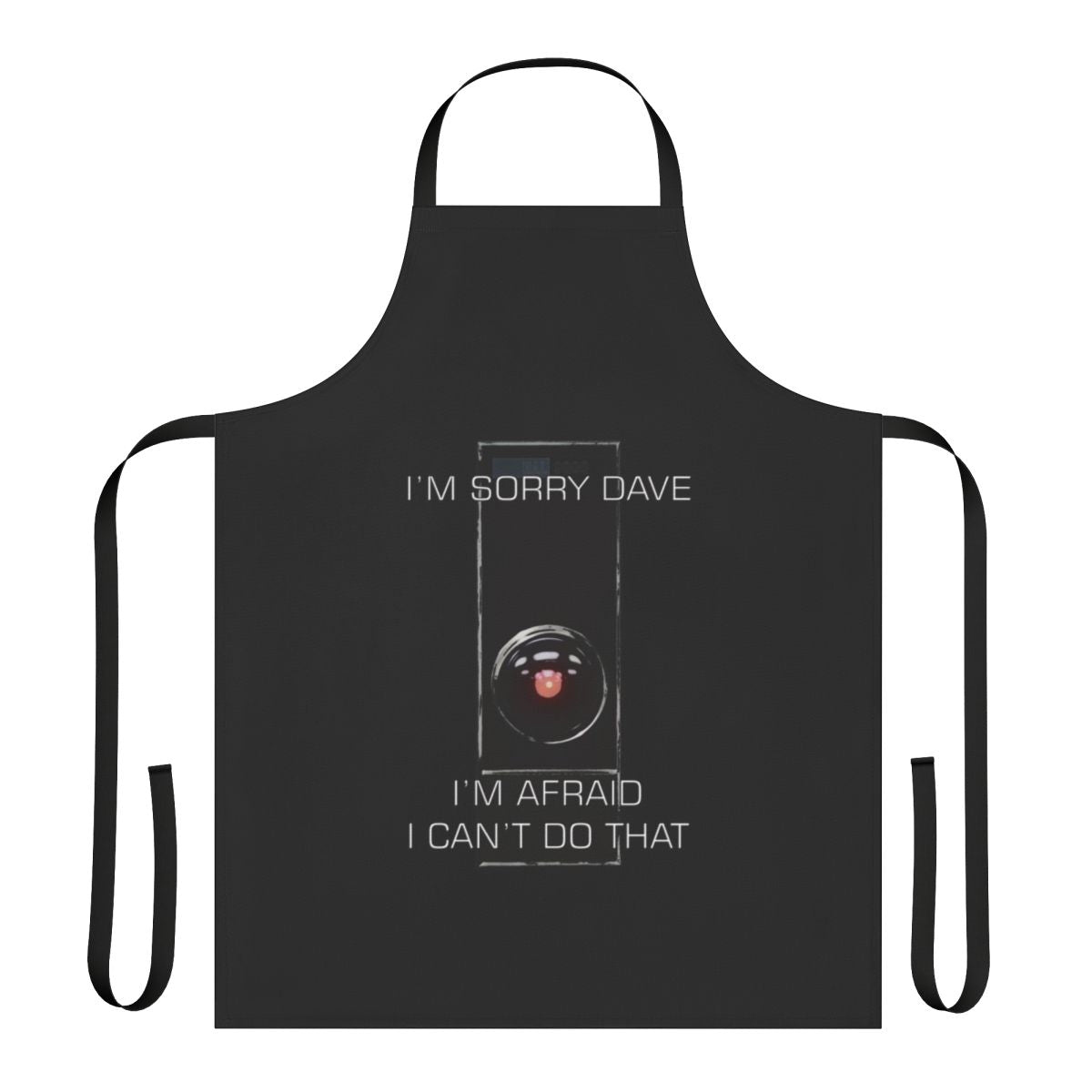 "2001 a Space Odyssey" themed apron with HAL 9000 artificial intelligence design