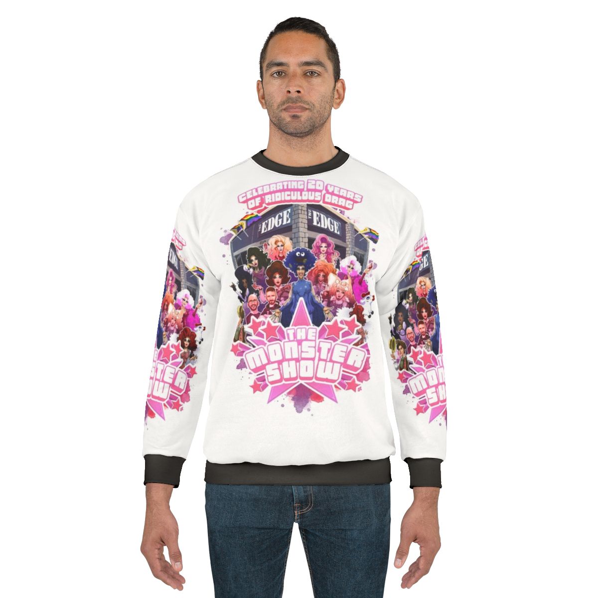 20th Anniversary Drag Show Sweatshirt with LGBTQ Pride Design
