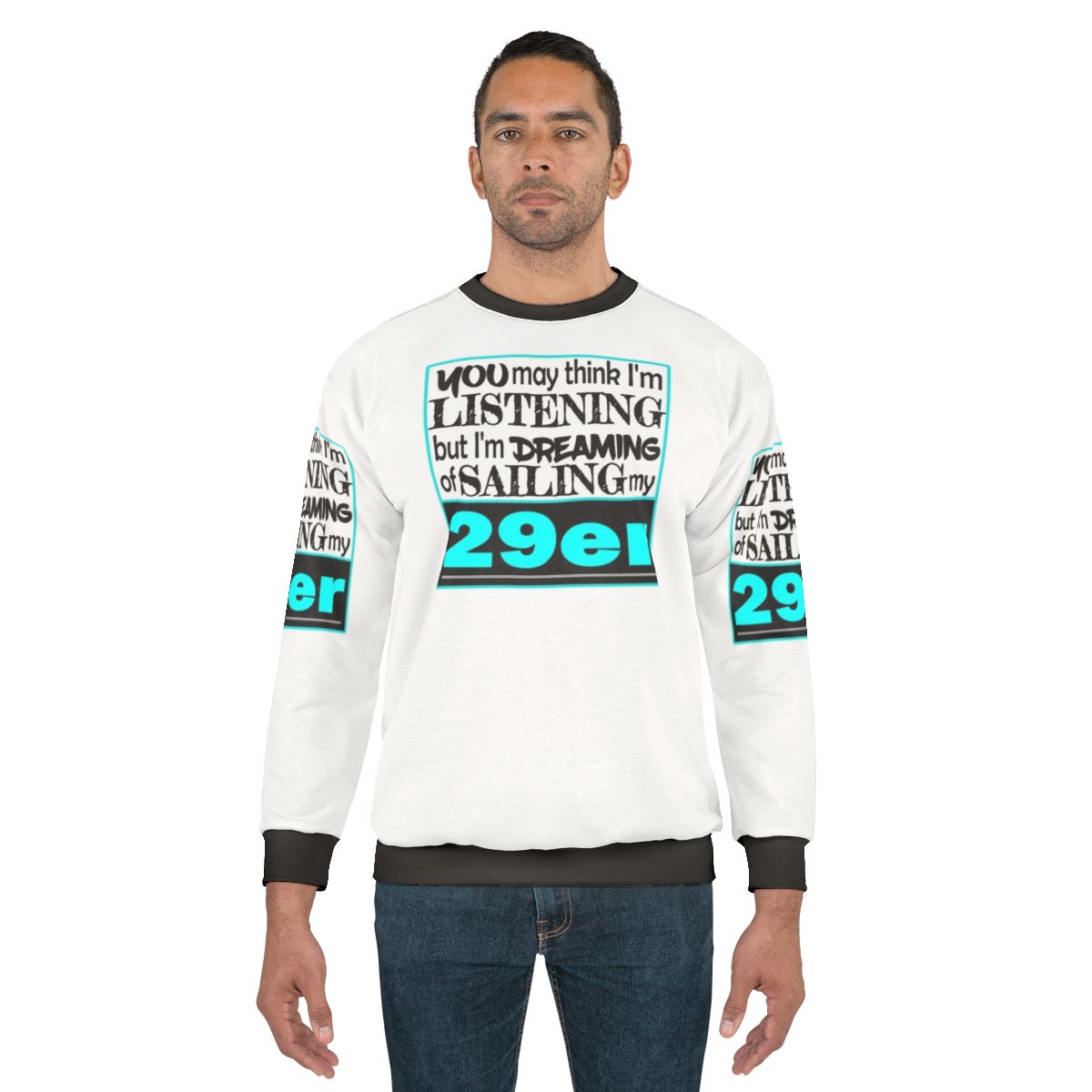 29er Sailing Sweatshirt - Blue Sweatshirt for Sailors and Boat Racers