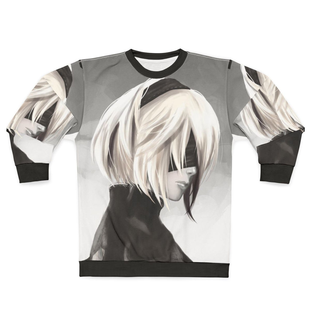 2B Nier Automata Sweatshirt Fanart Digital Illustration