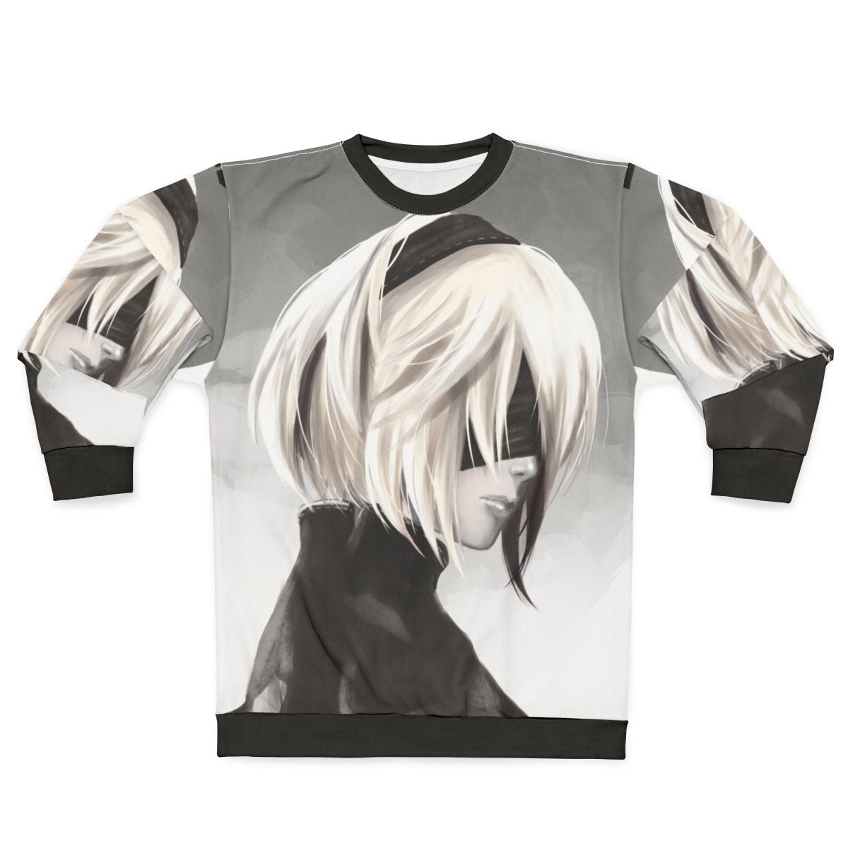 2B Nier Automata Sweatshirt Fanart Digital Illustration