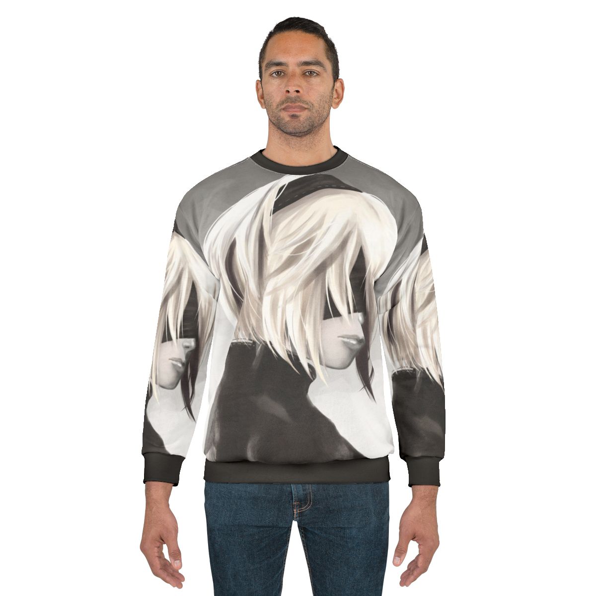 2B Nier Automata Sweatshirt Fanart Digital Illustration