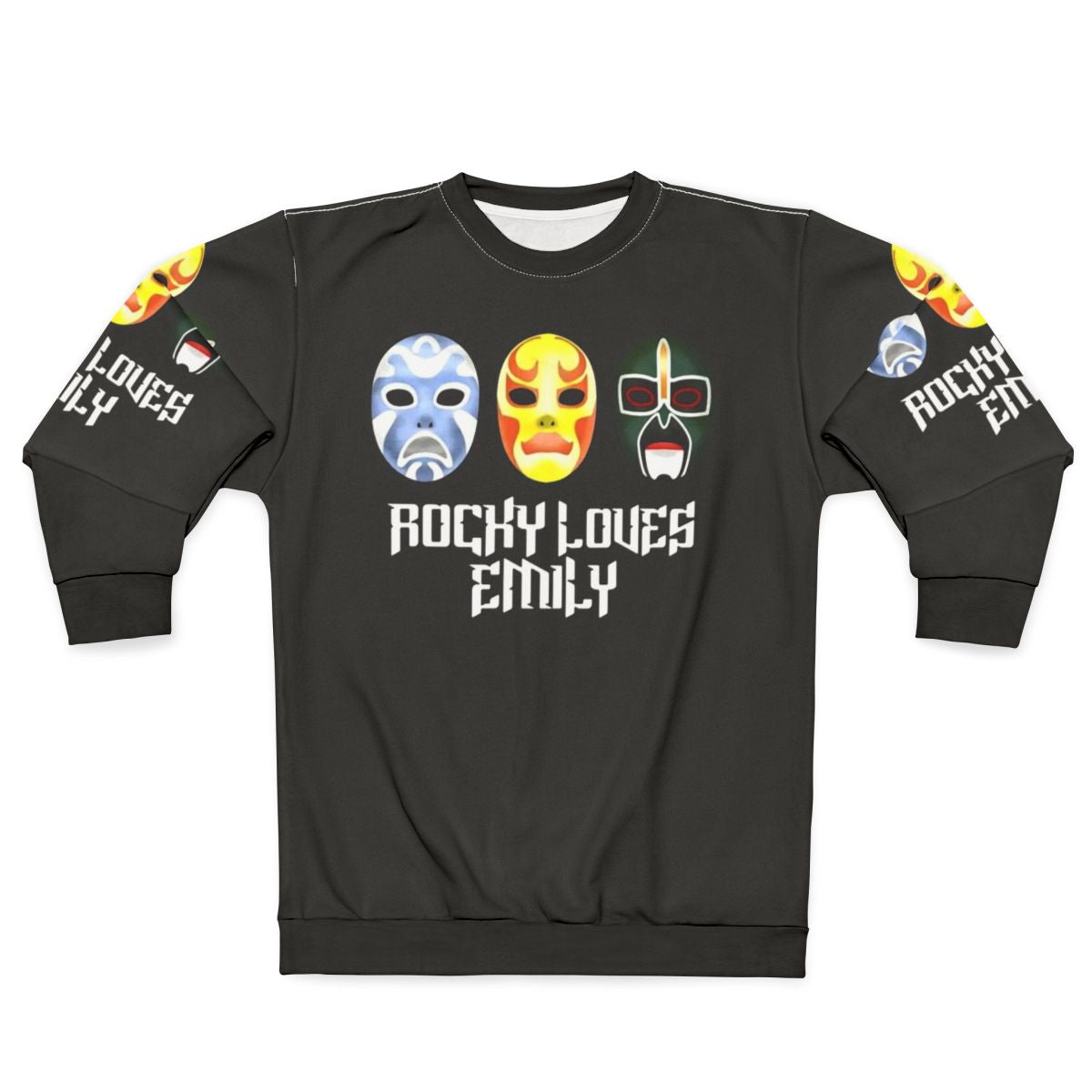 3 Ninjas Rocky Loves Emily Masks Graphic Sweatshirt