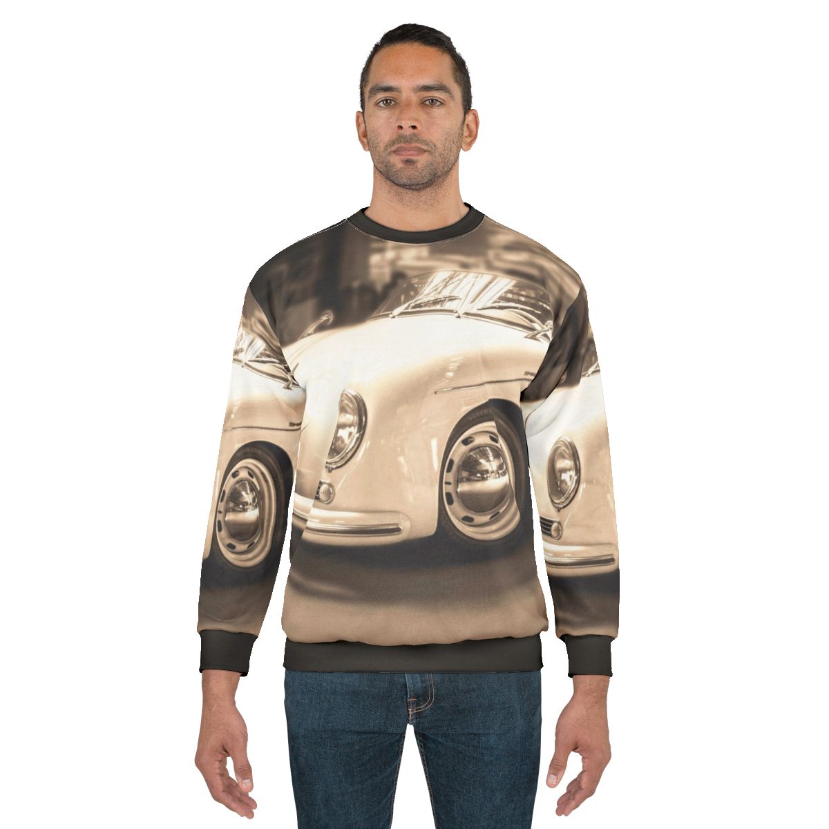 356 Sepia Sweatshirt for Porsche Classic Car Enthusiasts