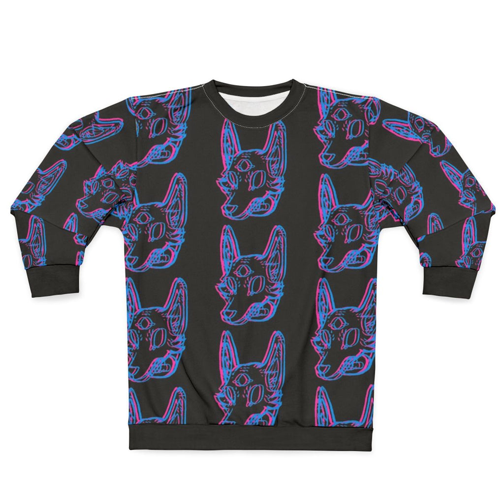 Neon Pastel 3D Space Coyote Sweatshirt