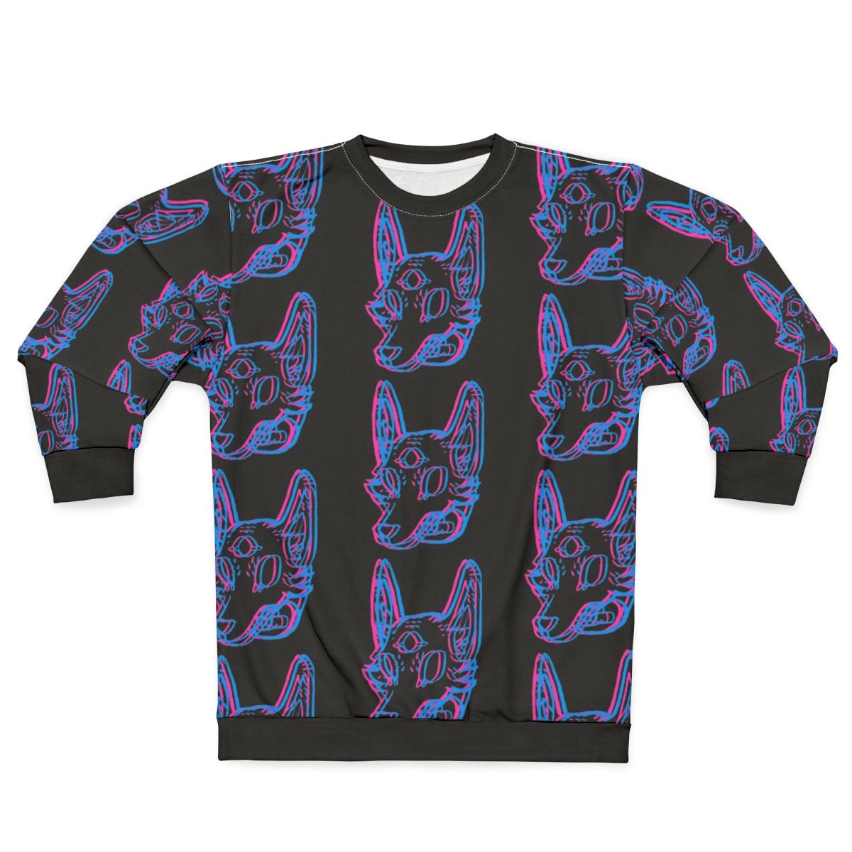 Neon Pastel 3D Space Coyote Sweatshirt