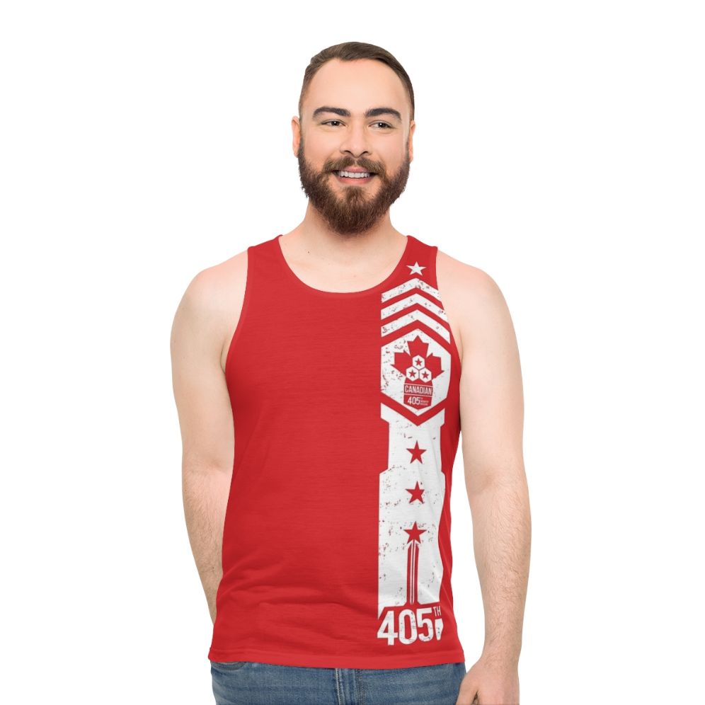 405th Canadian Regiment Unisex Halo Spartan Tank Top