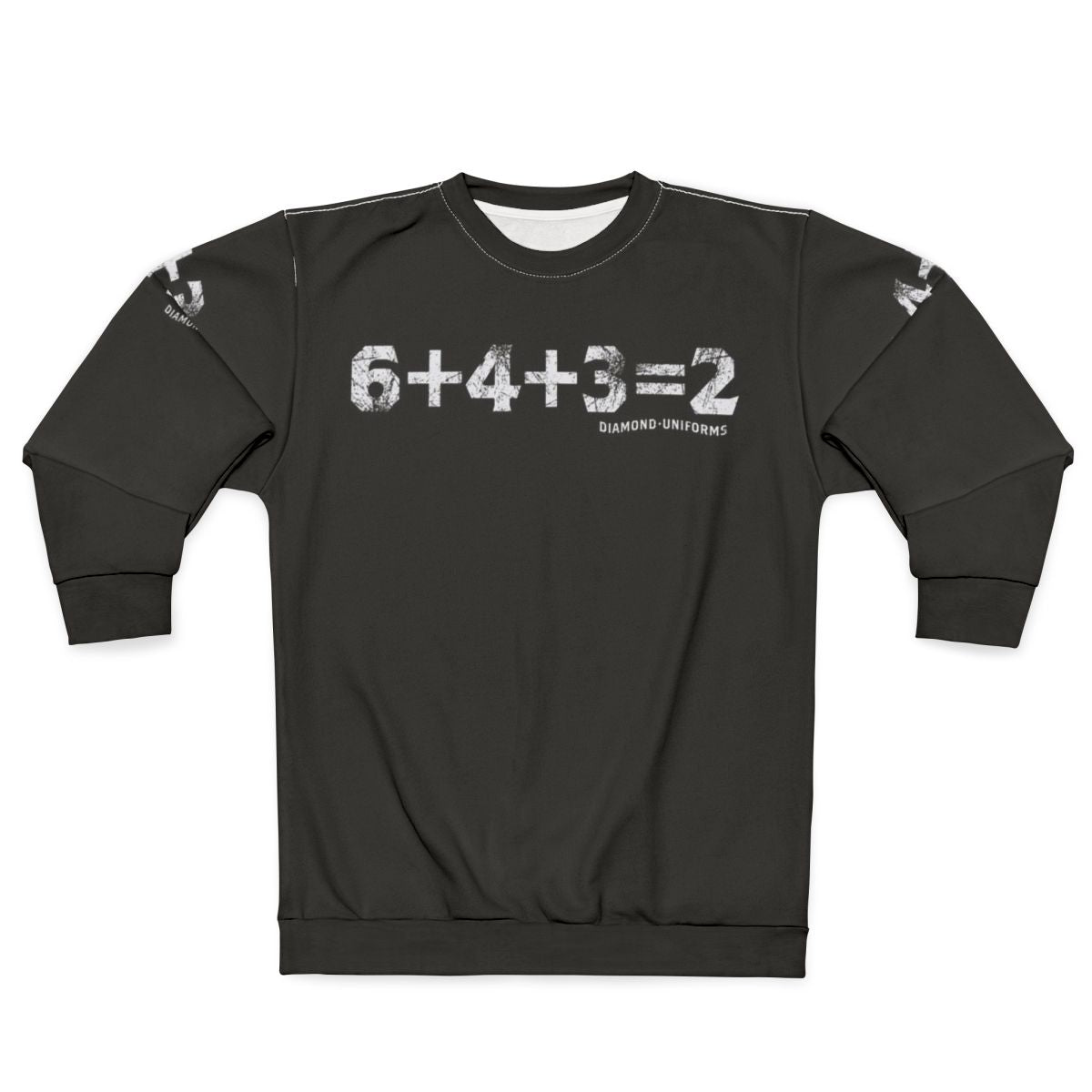 Baseball Sweatshirt with 6 4 3 2 Design