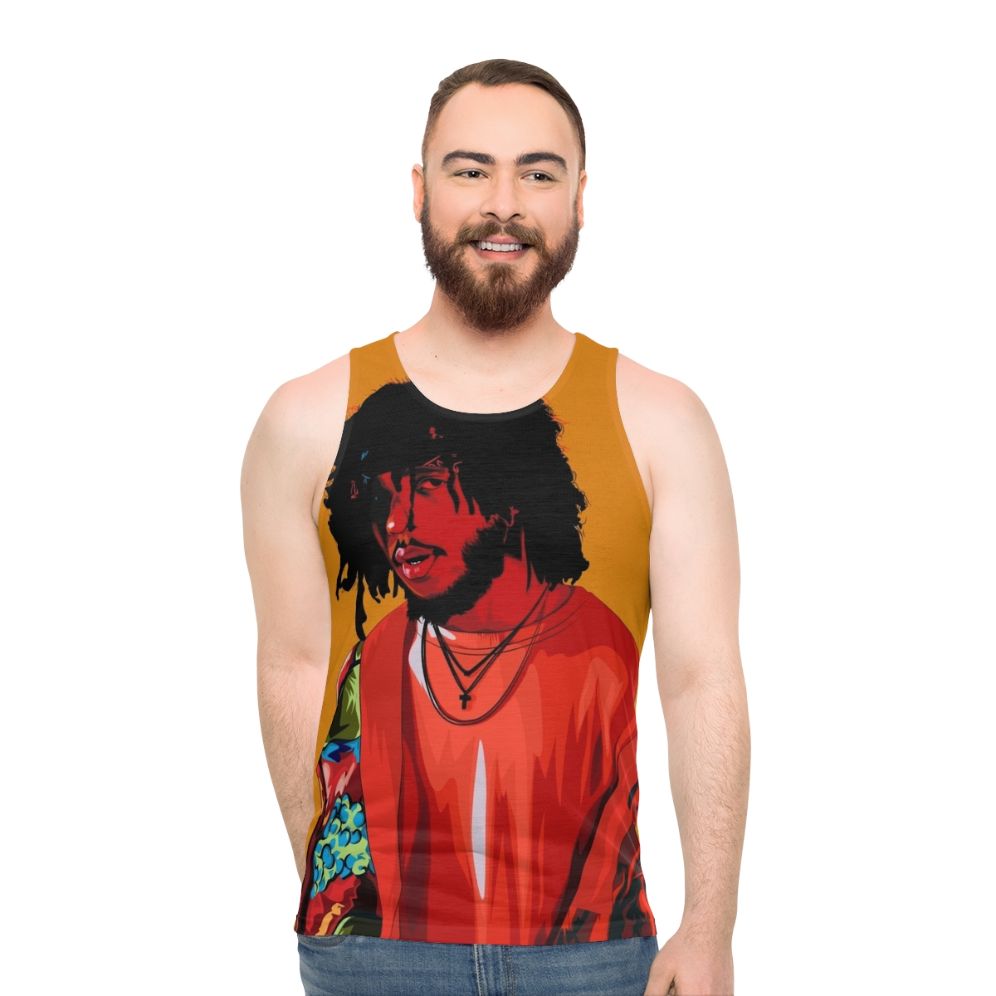 6Lack Unisex Tank Top with Graphic Design