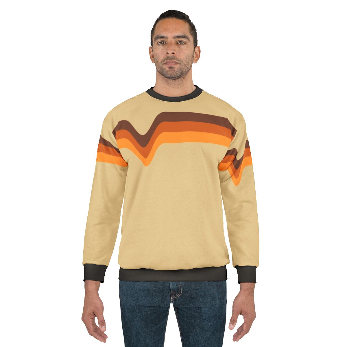 Vintage 1970s striped chevron sweatshirt