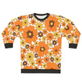 Retro 70s floral pattern sweatshirt