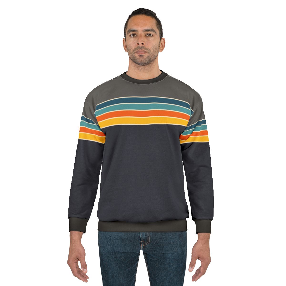 Vintage 70s retro striped sweatshirt