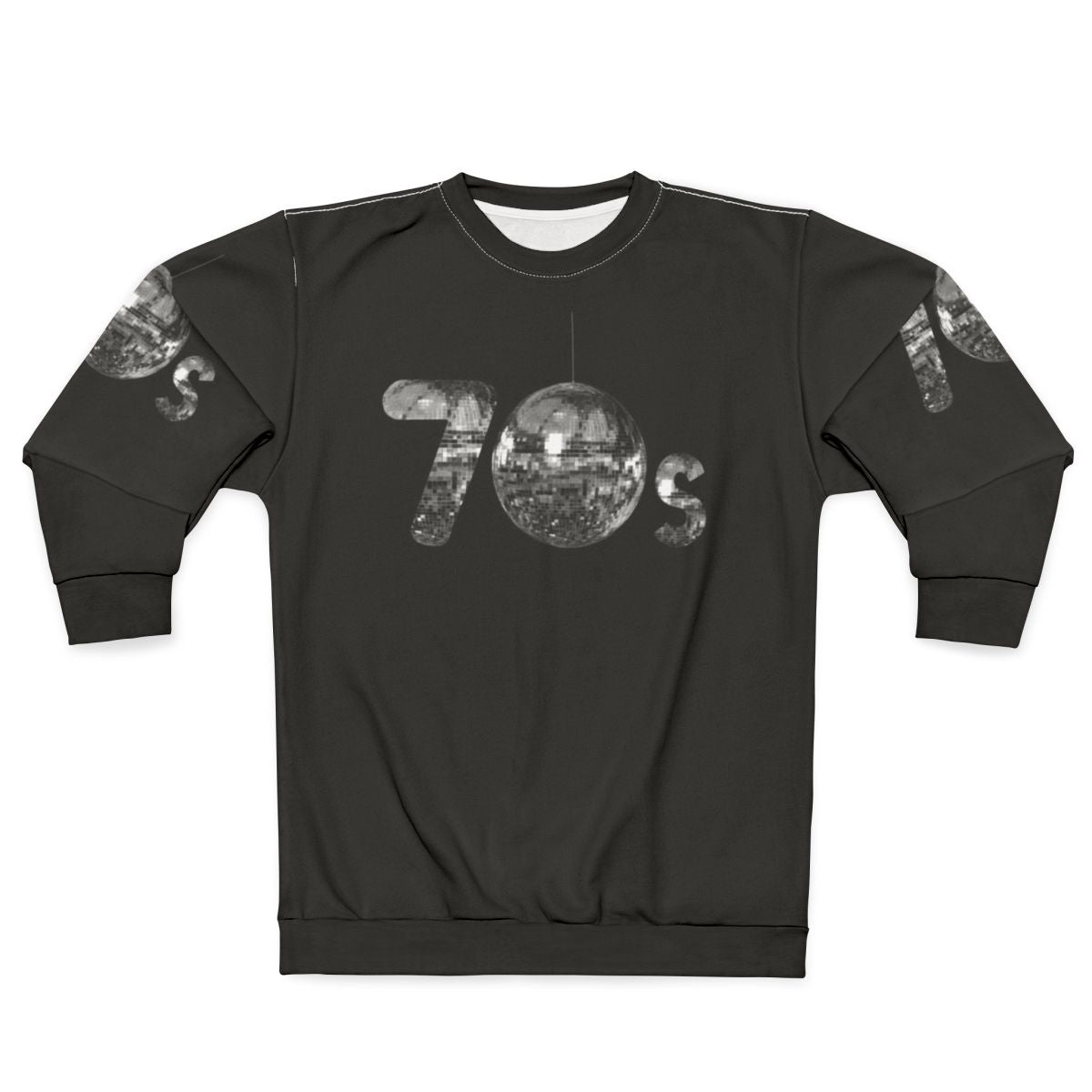 Retro 70s disco ball graphic sweatshirt