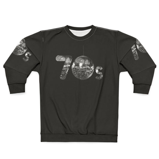 Retro 70s disco ball graphic sweatshirt