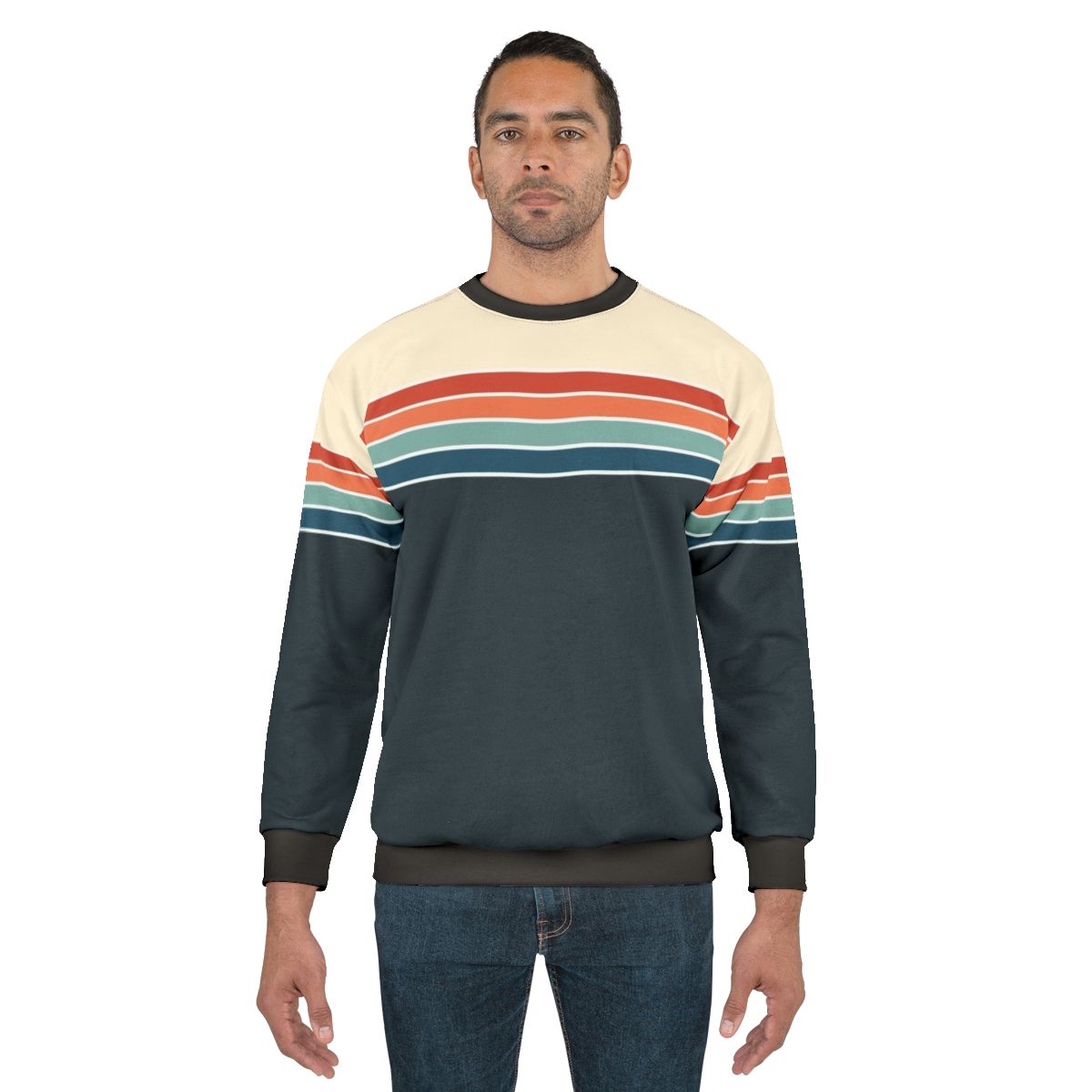 Vintage Retro 70s Stripes Sweatshirt