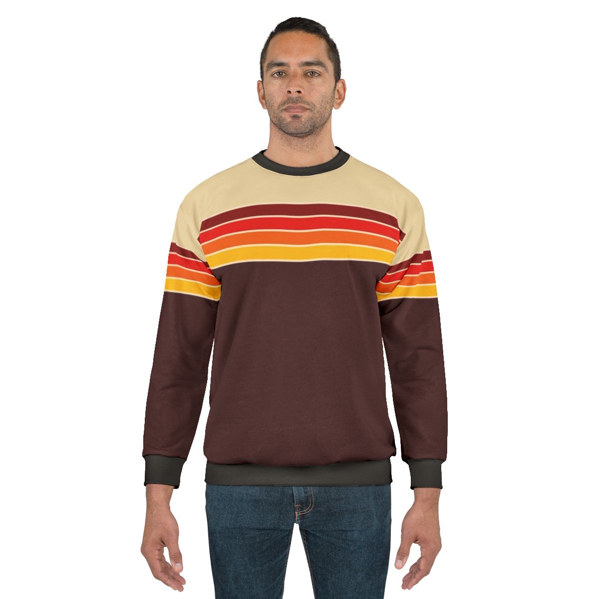 70s vintage retro stripes sweatshirt