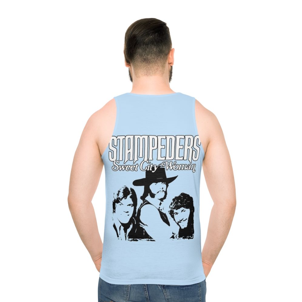 Vintage 70s tank top featuring the Stampeders' hit song "Sweet City Woman"