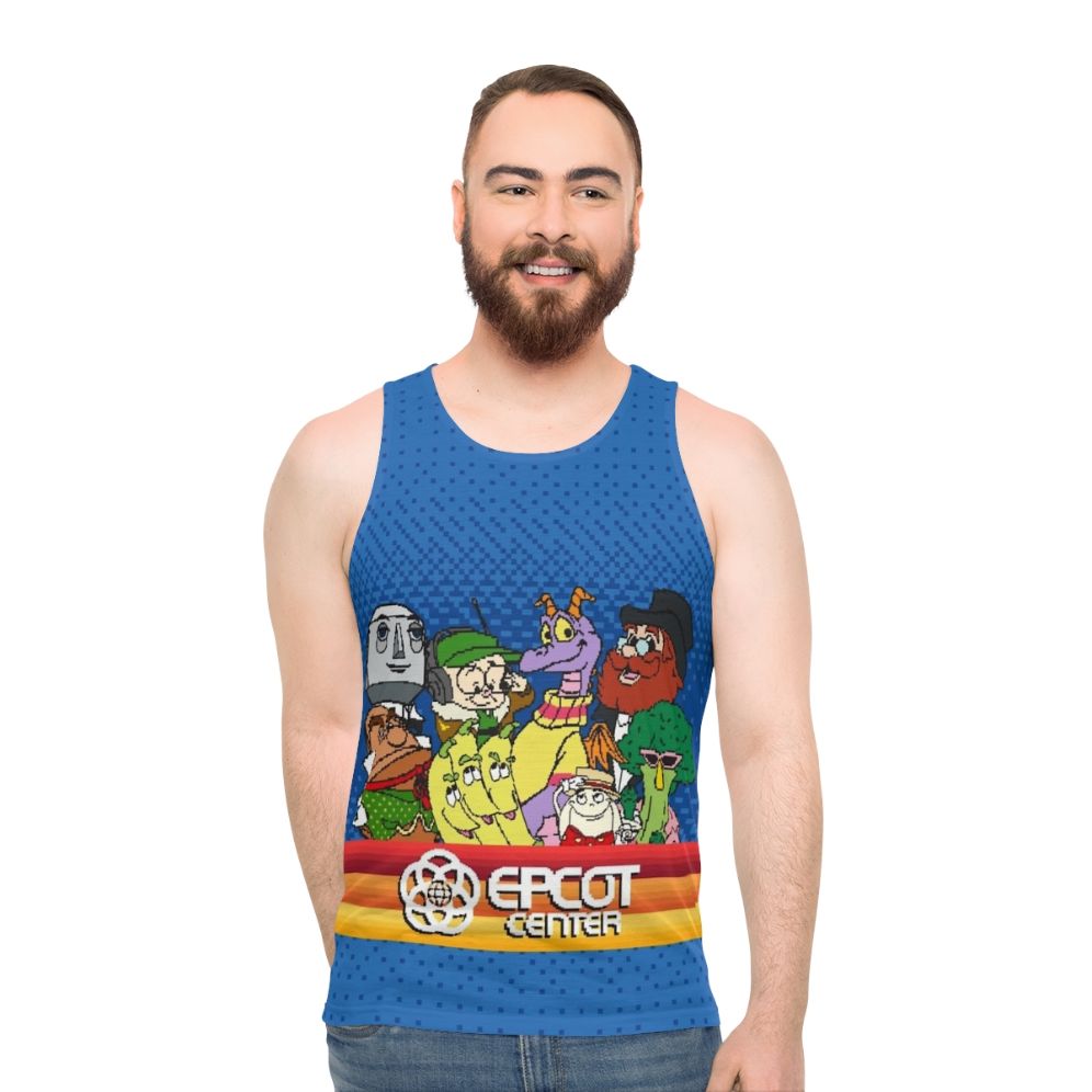Retro 8-bit Epcot Center unisex tank top