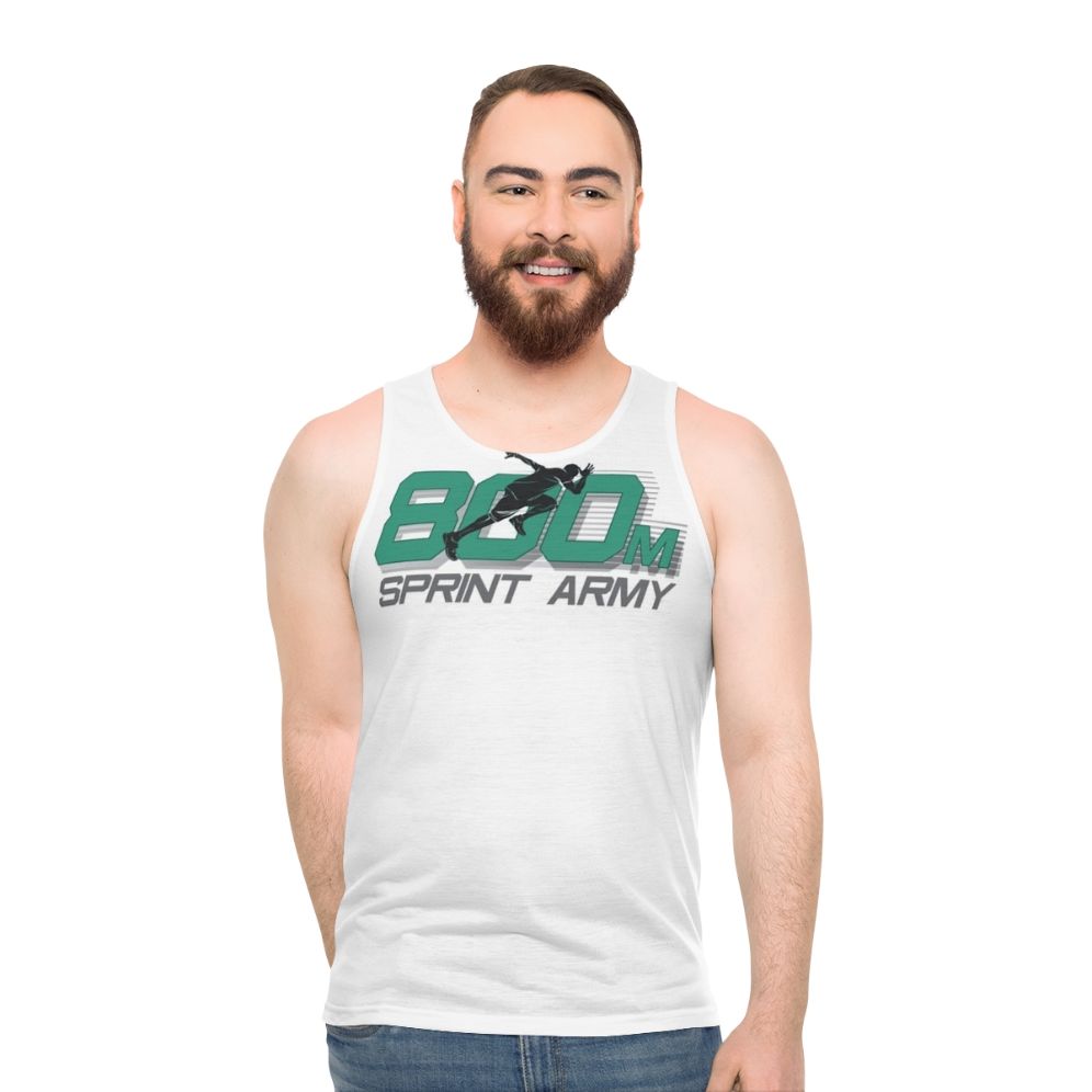 800m sprint track and field unisex performance tank top