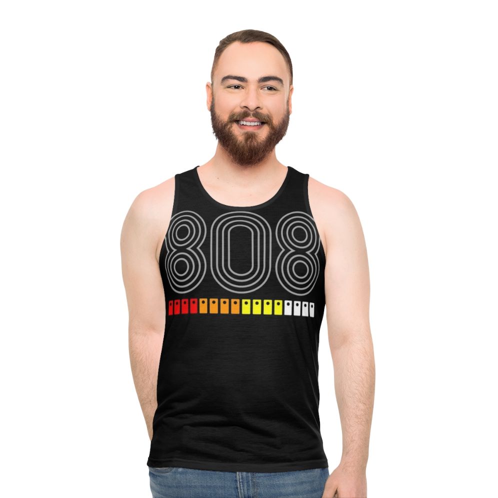 808 Unisex Tank Top with Electronic Music and Dance Inspired Design
