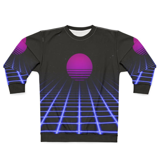 80s Digital Horizon Sunset Aesthetic Sweatshirt