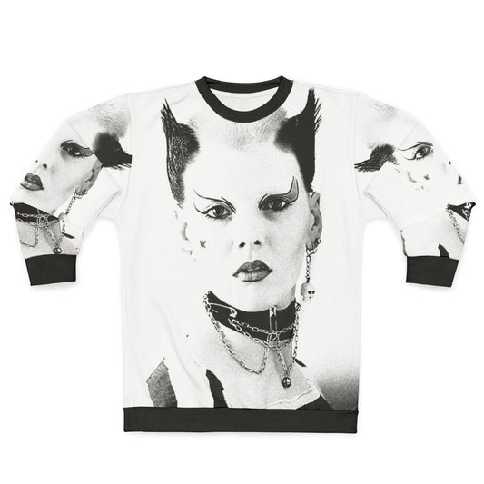 80s punk rock sweatshirt with anarchy and UK design