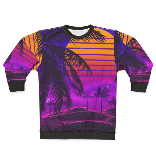 Retro 80s sunset synthwave sweatshirt