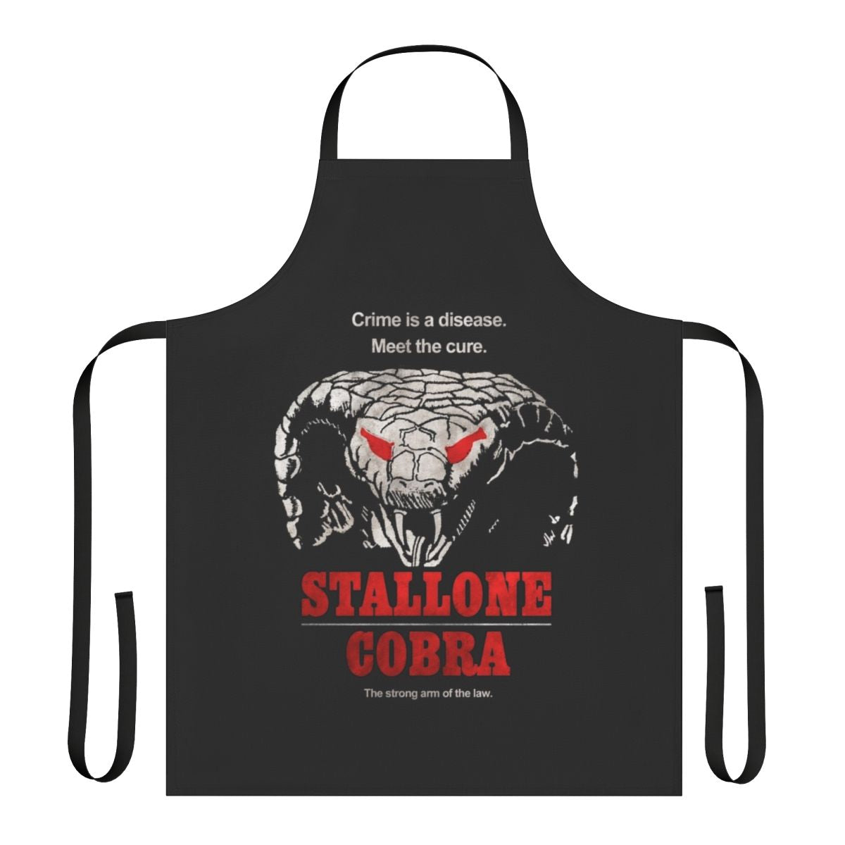 80s cobra movie themed apron