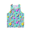80s memphis pattern unisex tank top