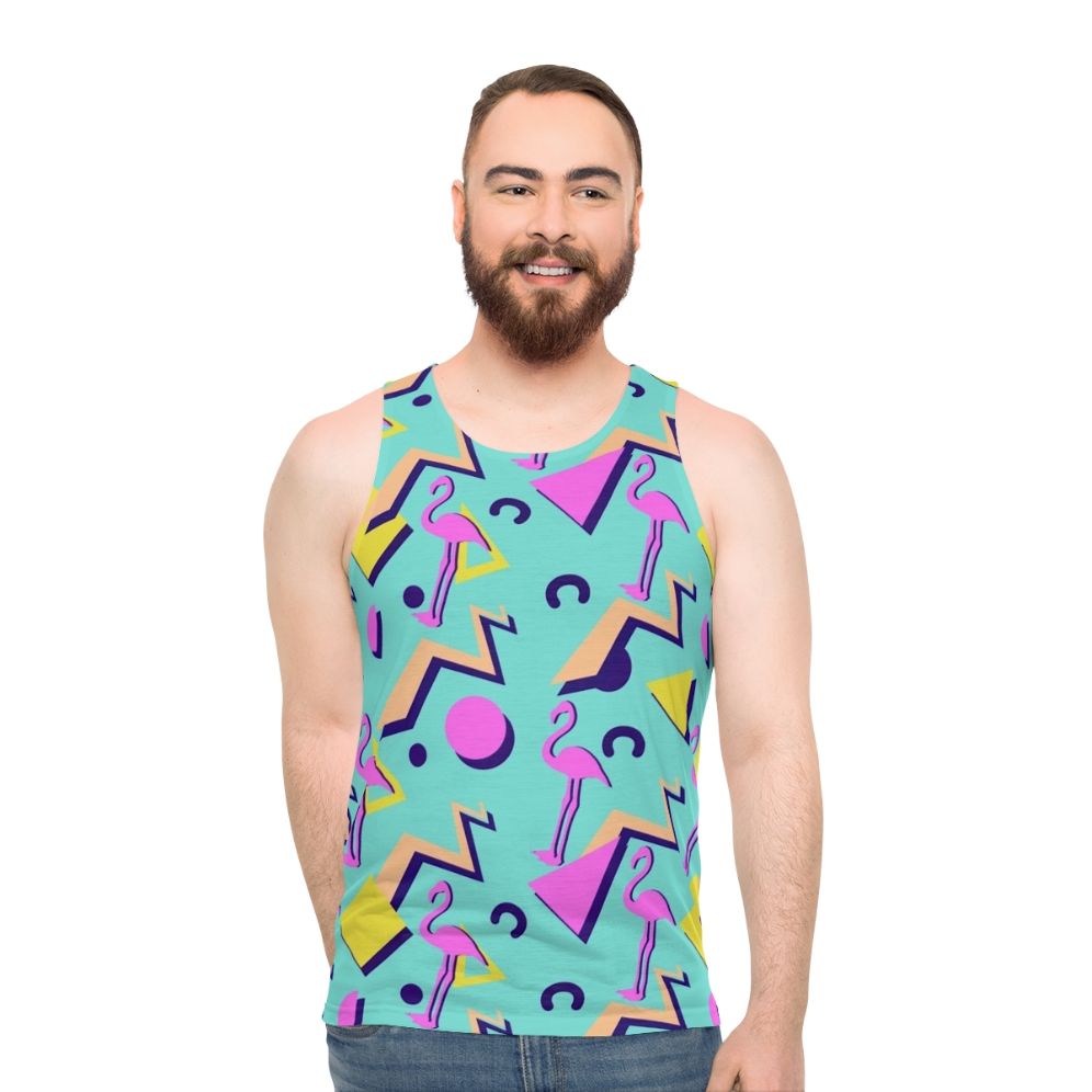 80s memphis pattern unisex tank top