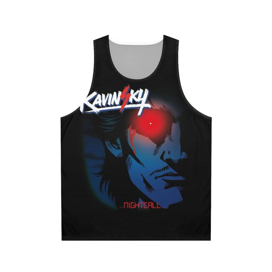 80s Neon Wave Unisex Tank Top featuring Ryan Gosling 'Scorpion' Inspired Design