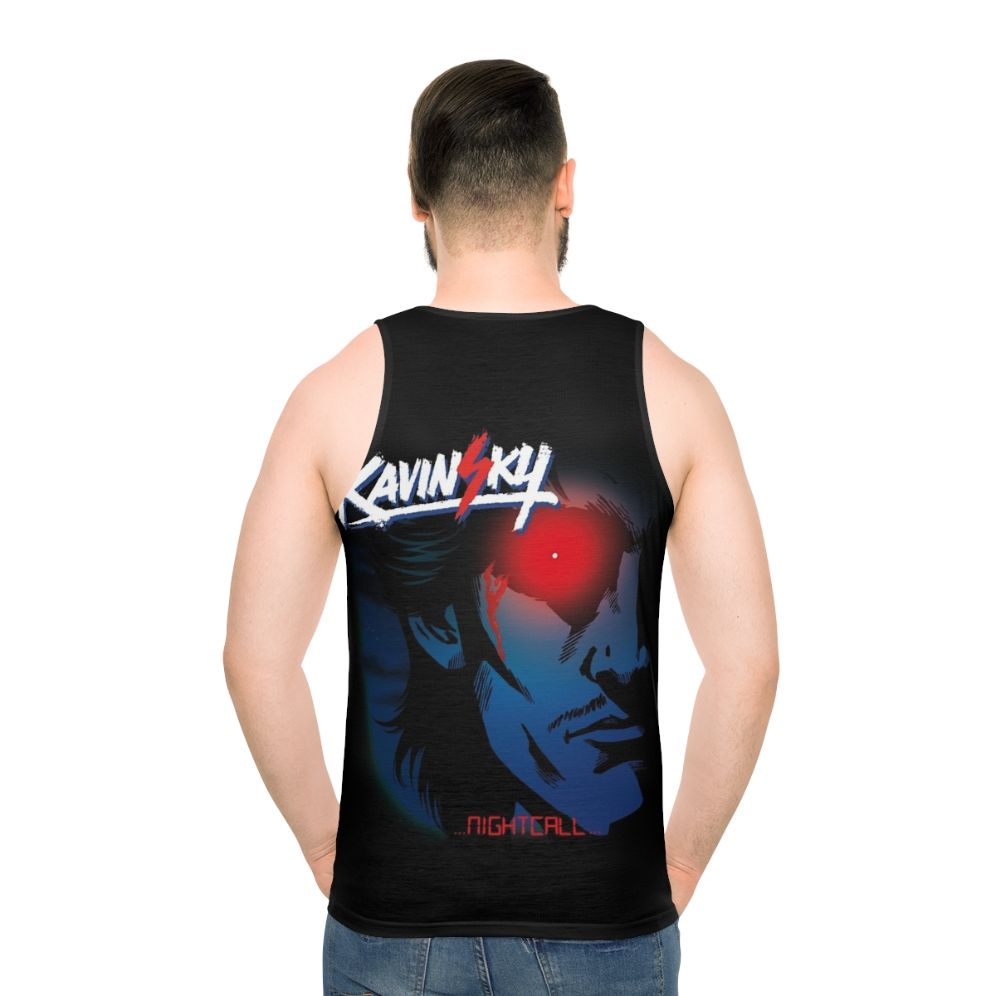 80s Neon Wave Unisex Tank Top featuring Ryan Gosling 'Scorpion' Inspired Design