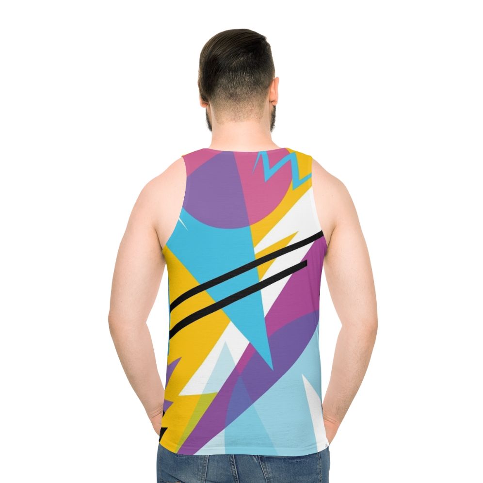 80s retro unisex tank top with a radical pattern