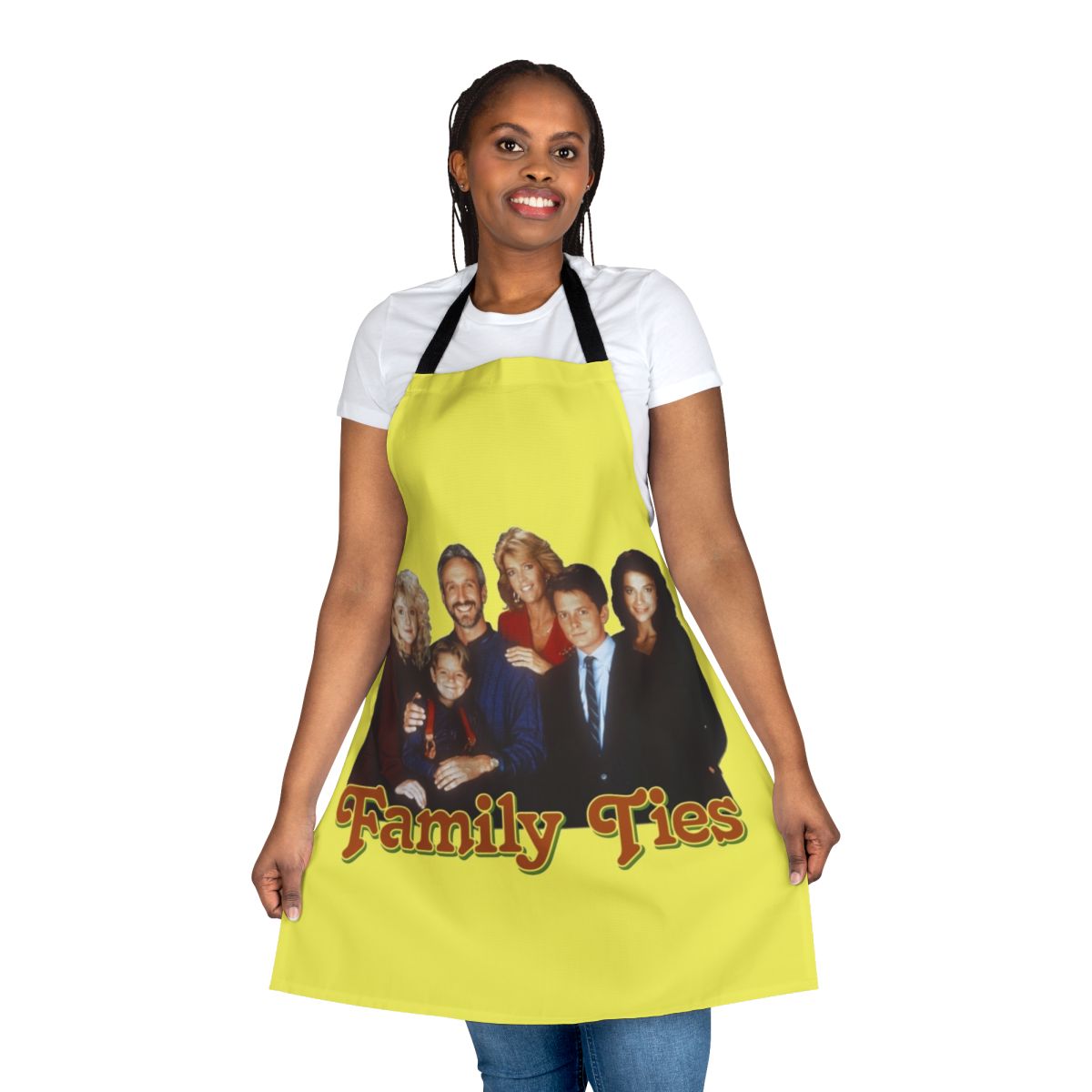 80s TV Show Tribute Apron featuring classic 80s characters and shows