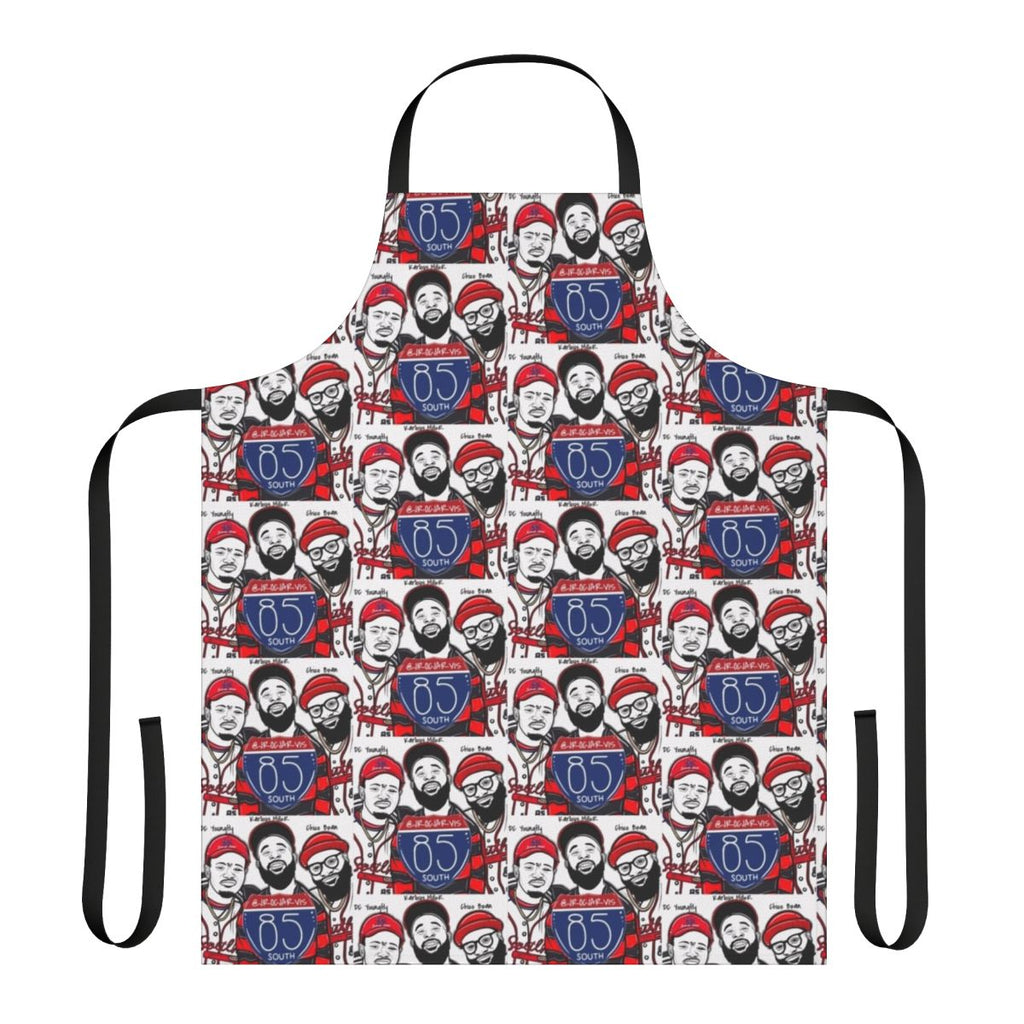 85 South show inspired kitchen apron with comedy central branding