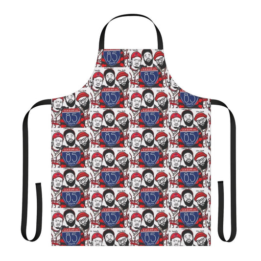 85 South show inspired kitchen apron with comedy central branding