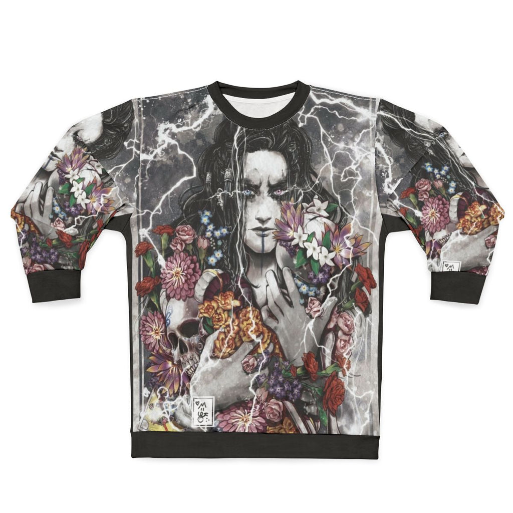 Yasha's 9 Flowers Watercolor Floral Sweatshirt