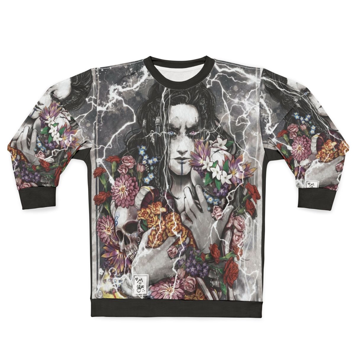 Yasha's 9 Flowers Watercolor Floral Sweatshirt