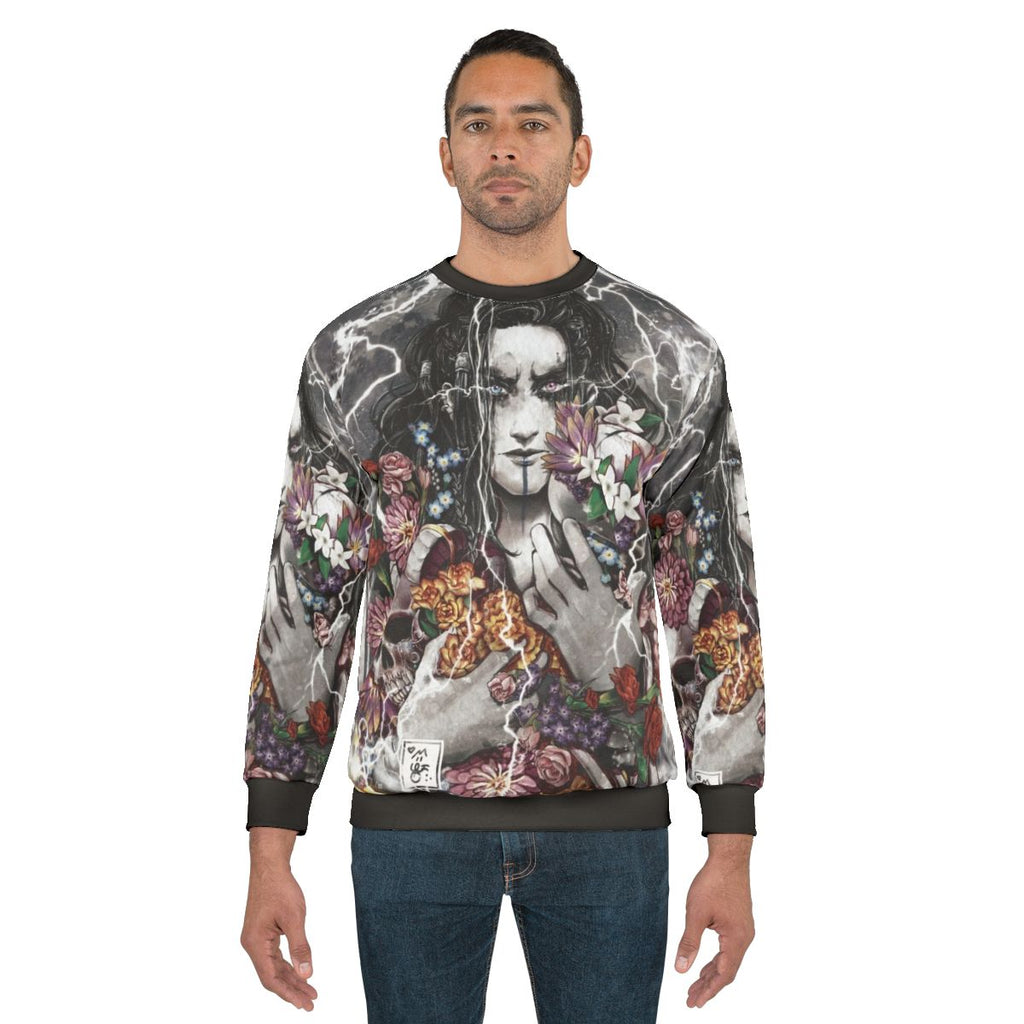 Yasha's 9 Flowers Watercolor Floral Sweatshirt