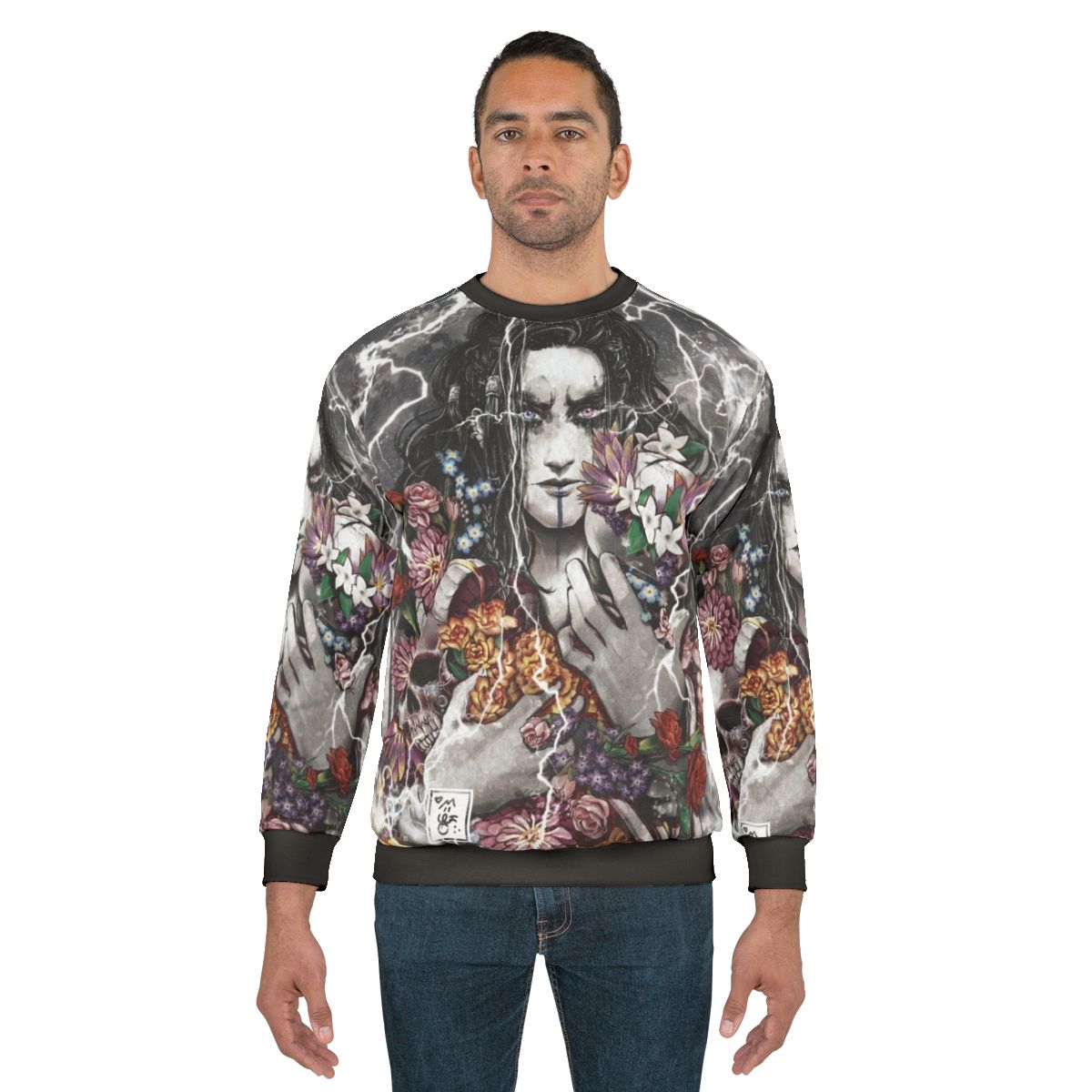 Yasha's 9 Flowers Watercolor Floral Sweatshirt