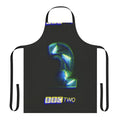 Neon-colored apron featuring the iconic BBC 2 logo, evoking the nostalgic 90s TV aesthetic.