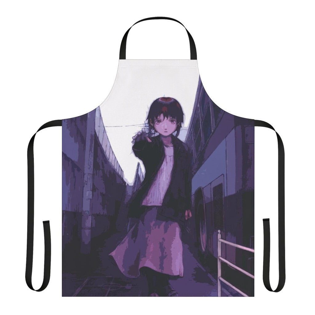 Stylish apron featuring the iconic anime series Serial Experiments Lain